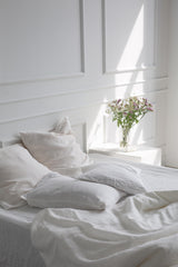 Linen pillowcase in White by AmourLinen