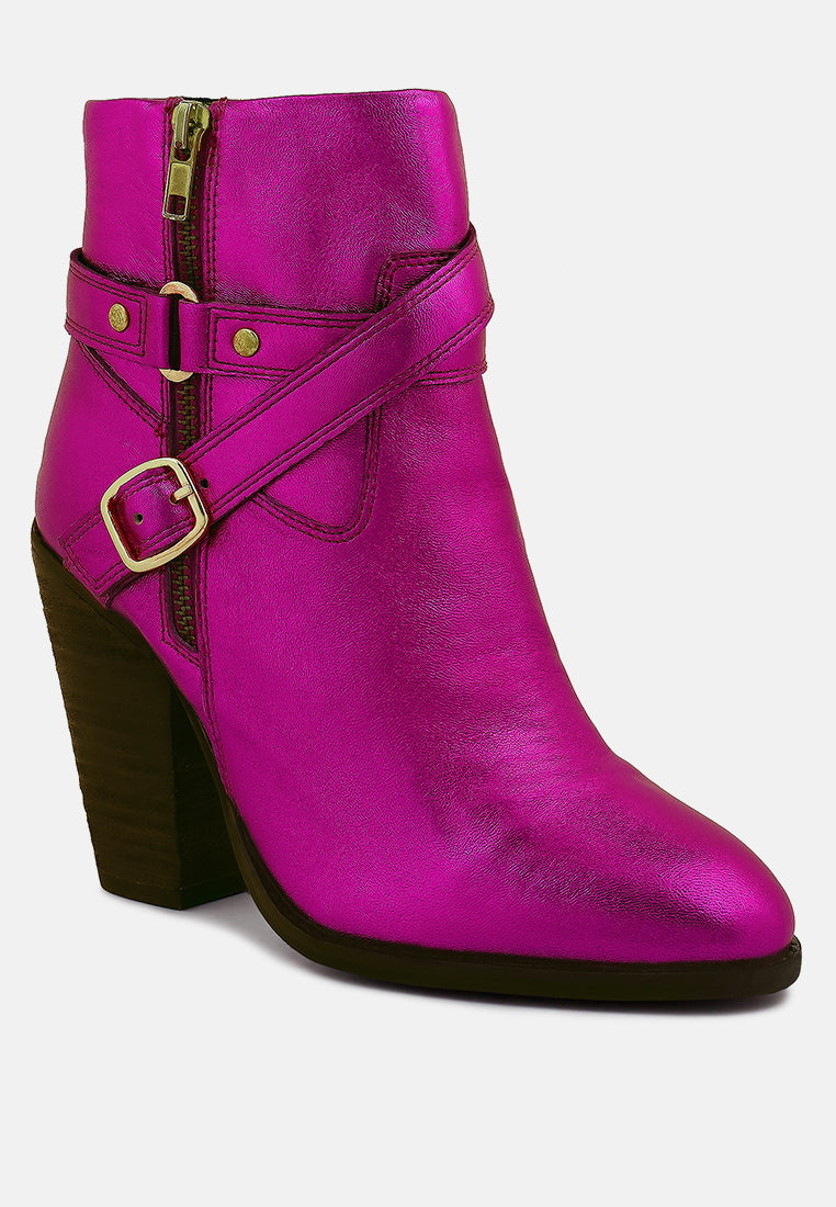 cat-track leather ankle boots by London Rag