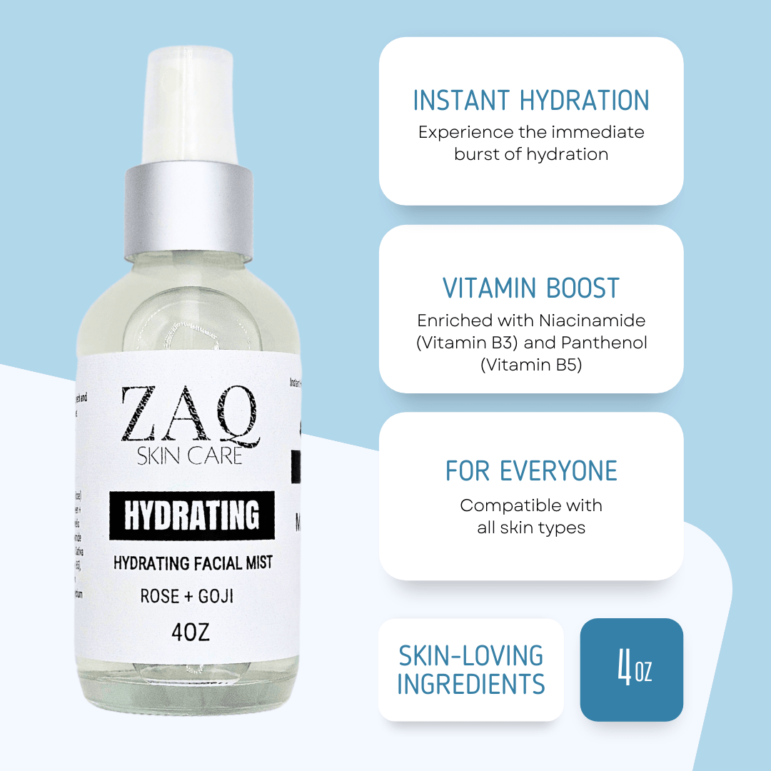 ZAQ Hydrating Rose + Goji Facial Mist by ZAQ Skin & Body