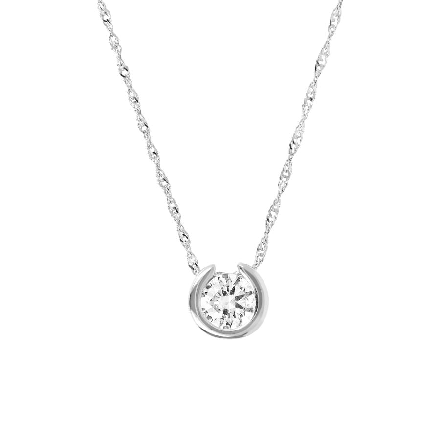 Solitaire Pendant with 18" Chain Necklace by MILOR COMMENTSOLD