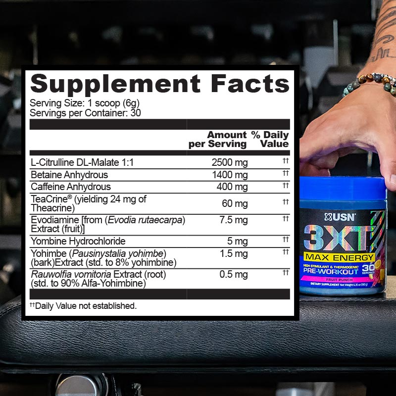 3XT Max Energy Pre-Workout by USNfit