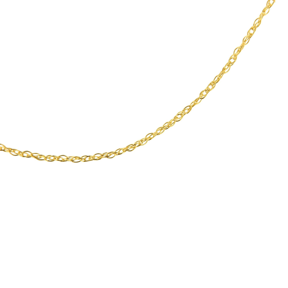 10K Gold 0.5 mm Slender & Dainty Fine Rope Chain Necklace by Infinite Jewels