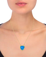 Donatello Gian 14K Gold Plated Genuine Turquoise Necklace by Donatello Gian