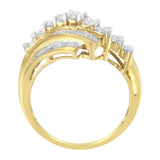 10K Yellow Gold Round and Baguette Diamond-Cut Ring (1/2 Cttw, I-J Color, I1-I2 Clarity) by Haus of Brilliance