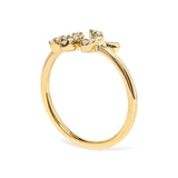 10K Yellow Gold 1/10 Cttw Diamond Leaf and Branch Ring (H-I Color, I1-I2 Clarity) by Haus of Brilliance