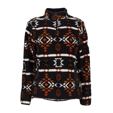 Canada Weather Gear Women's 1/4 Zip Aztec Printed Sherpa by PROOZY