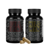 The Wild Man Stack: Bull Blend Organs Complex + Wild Man Herbal Mineral Natural Testosterone Support by Wild Foods