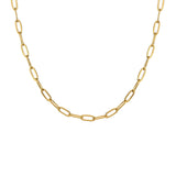 C400G B.Tiff Gold 2 Clasps Oval Paperclip Link Chain Necklace by B.Tiff New York