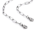 C400W B.Tiff 2 Clasps Oval Paperclip Link Chain Necklace by B.Tiff New York