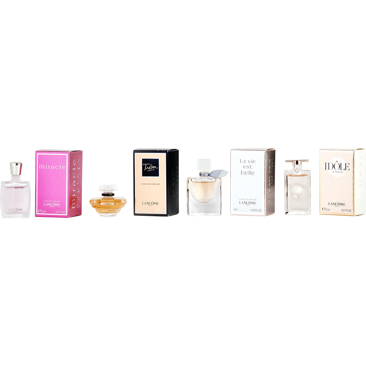 LANCOME VARIETY by Lancome - 4 PIECE MINI VARIETY WITH LA VIE EST BELLE & TRESOR & MIRACLE & IDOLE AND ALL ARE EAU DE PARFUM MINIS - Women