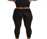 InstantFigure Power Curvy MESH Hi-waist leggings-no side seams 180PL028C by InstantFigure INC