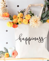 Happiness Cotton Canvas Tote Bag by The Cotton & Canvas Co.