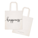 Happiness Cotton Canvas Tote Bag by The Cotton & Canvas Co.