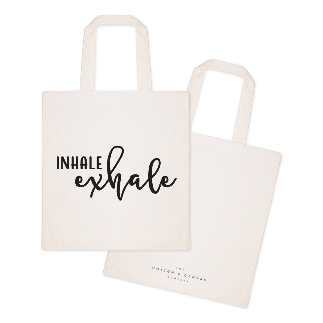 Inhale and Exhale Cotton Canvas Tote Bag by The Cotton & Canvas Co.