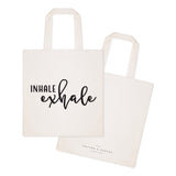 Inhale and Exhale Cotton Canvas Tote Bag by The Cotton & Canvas Co.