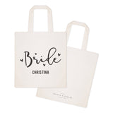 Bride Personalized  Wedding Cotton Canvas Tote Bag by The Cotton & Canvas Co.