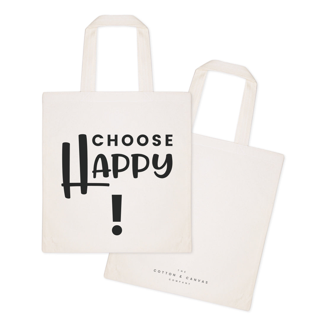 Choose Happy Cotton Canvas Tote Bag by The Cotton & Canvas Co.