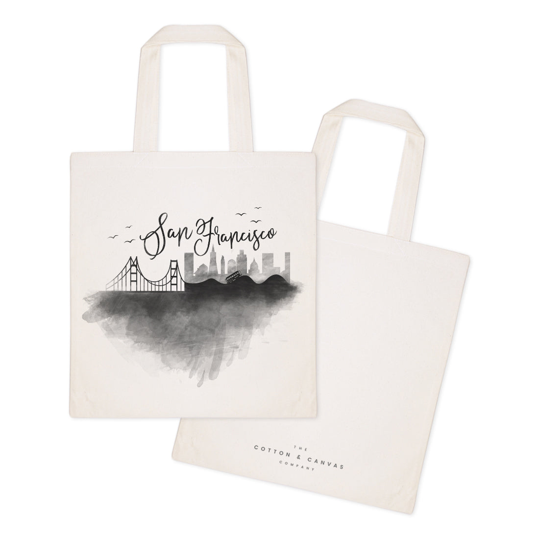 San Francisco Cityscape Cotton Canvas Tote Bag by The Cotton & Canvas Co.