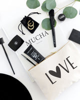 Love Cotton Canvas Cosmetic Bag by The Cotton & Canvas Co.