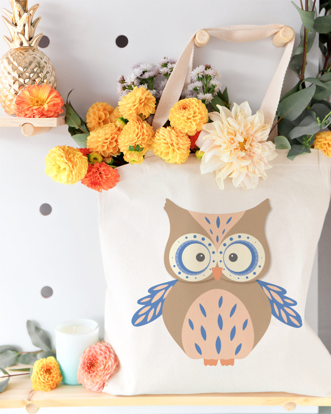 Owl Cotton Canvas Tote Bag by The Cotton & Canvas Co.