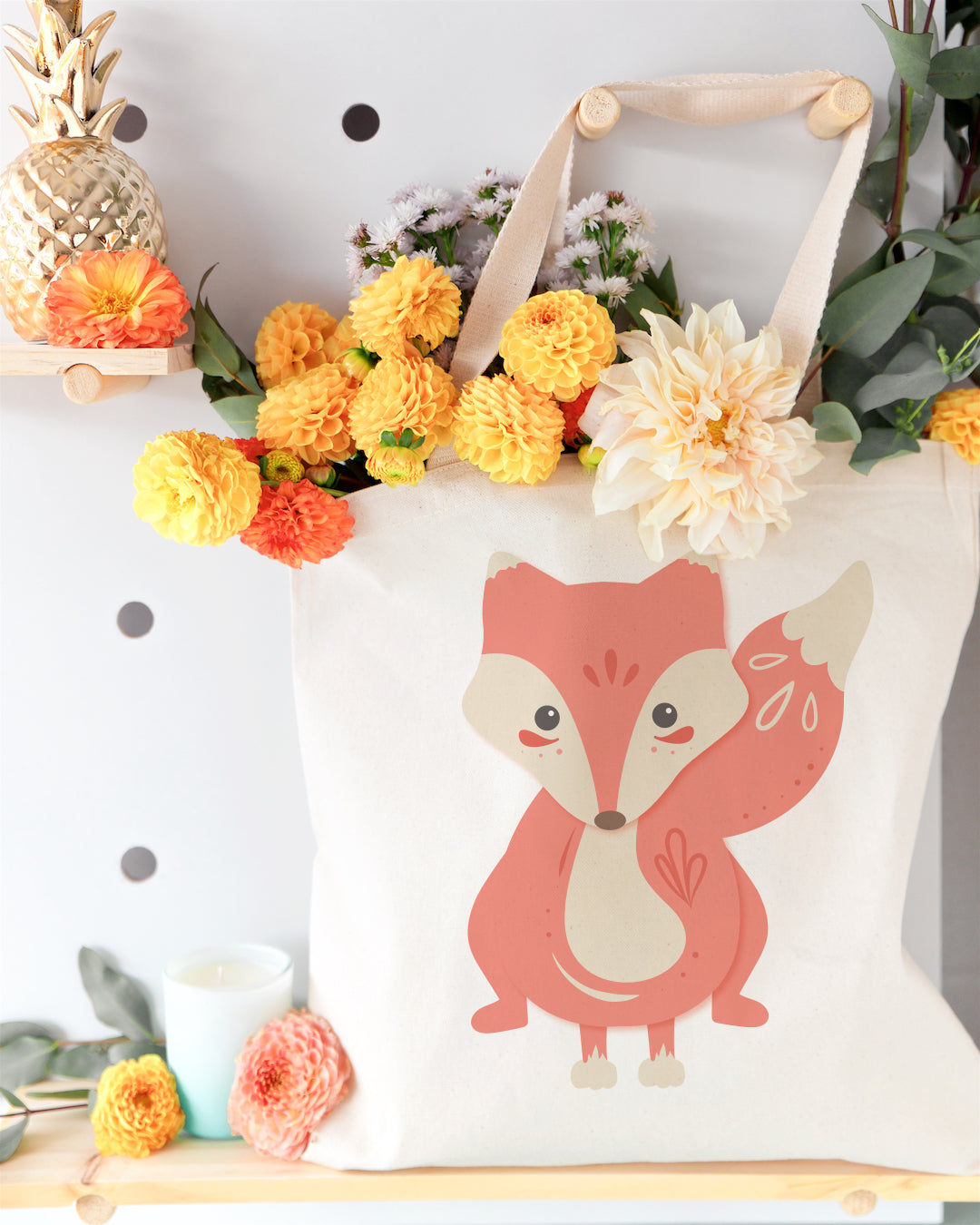 Fox Cotton Canvas Tote Bag by The Cotton & Canvas Co.