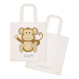 Personalized Name Monkey Cotton Canvas Tote Bag by The Cotton & Canvas Co.