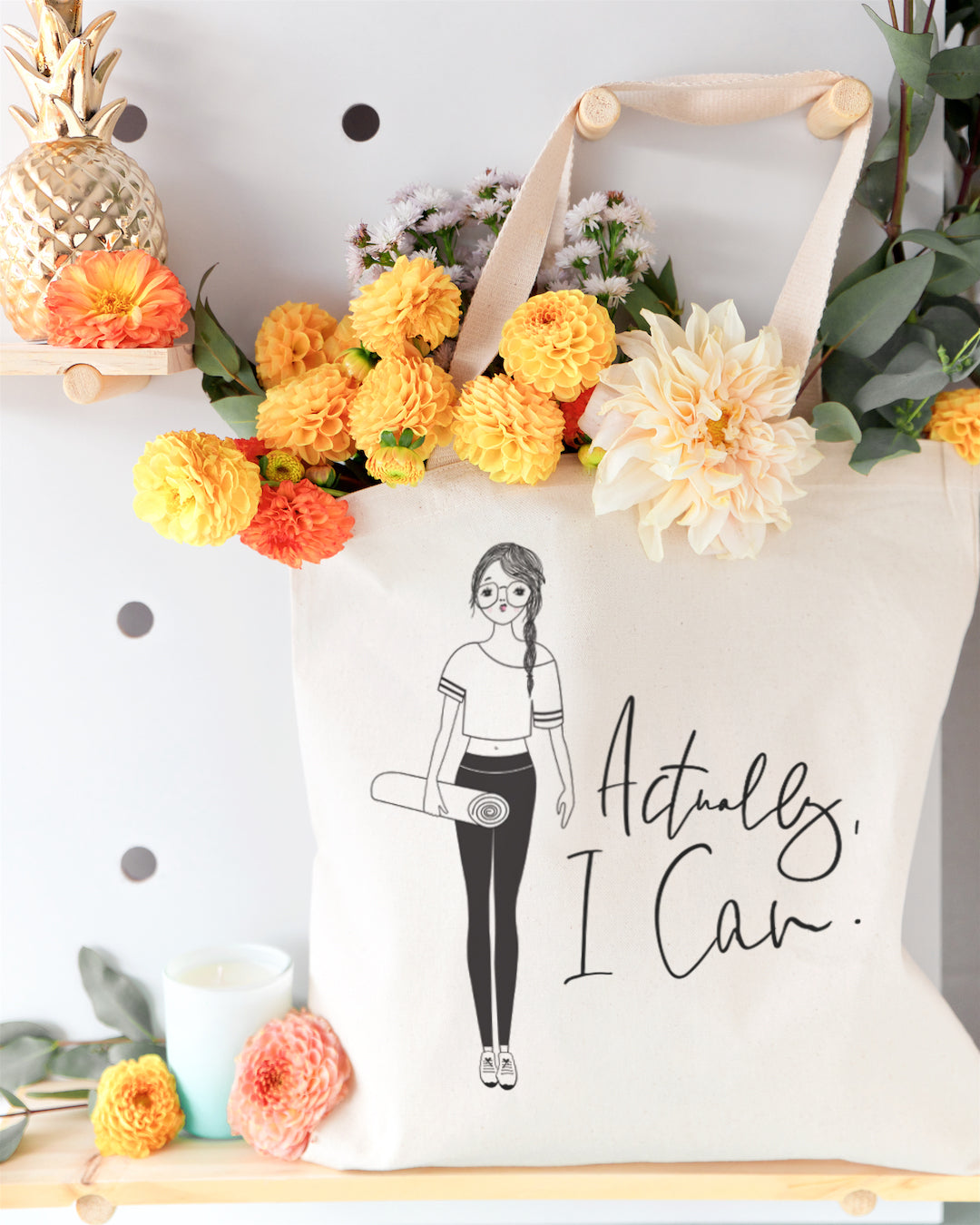 Actually, I Can Cotton Canvas Tote Bag by The Cotton & Canvas Co.