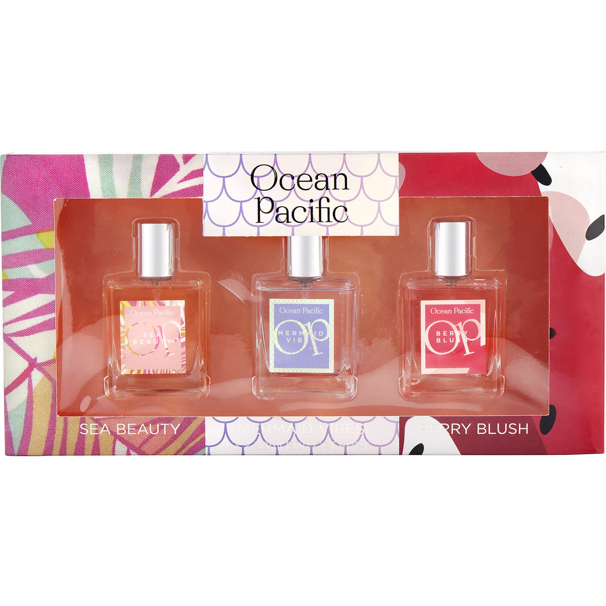 OCEAN PACIFIC VARIETY by Ocean Pacific - 3 PIECE VARIETY SET INCLUDES SEA BEAUTY & MERMAID VIBES & BERRY BLUSH AND ALL ARE EAU DE PARFUM SPRAY 1 OZ - Women