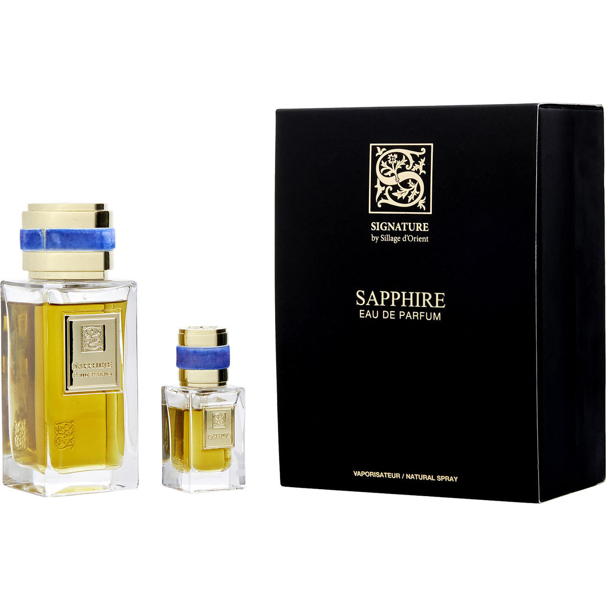 SIGNATURE SAPPHIRE by Sillage D'Orient - EAU DE PARFUM SPRAY 3.3 OZ & EAU DE PARFUM 0.5 OZ & FUNNEL - Unisex