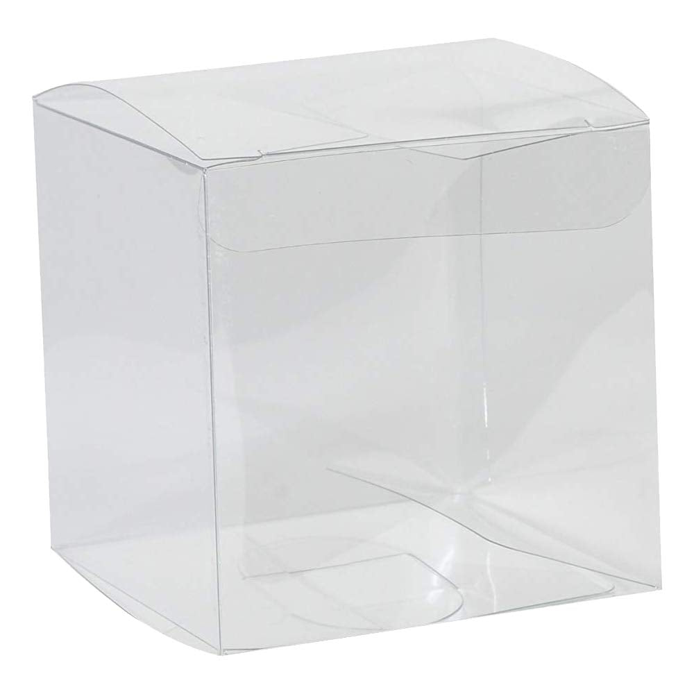 Clear Plastic Gift Boxes 3"X3"X3" 36 Pack by Hammont