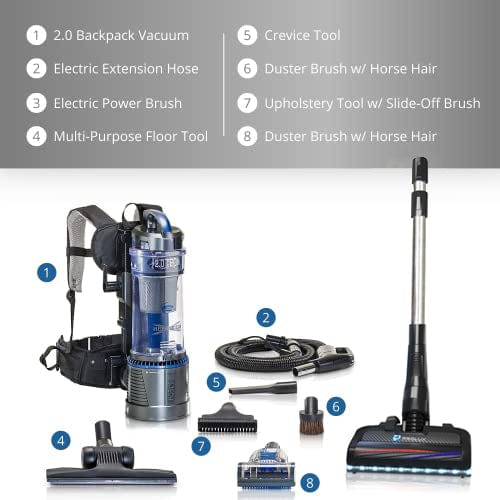 Demo Lightweight Prolux 2.0 Bagless Backpack Vacuum w/ Electric Powerhead by Prolux Cleaners