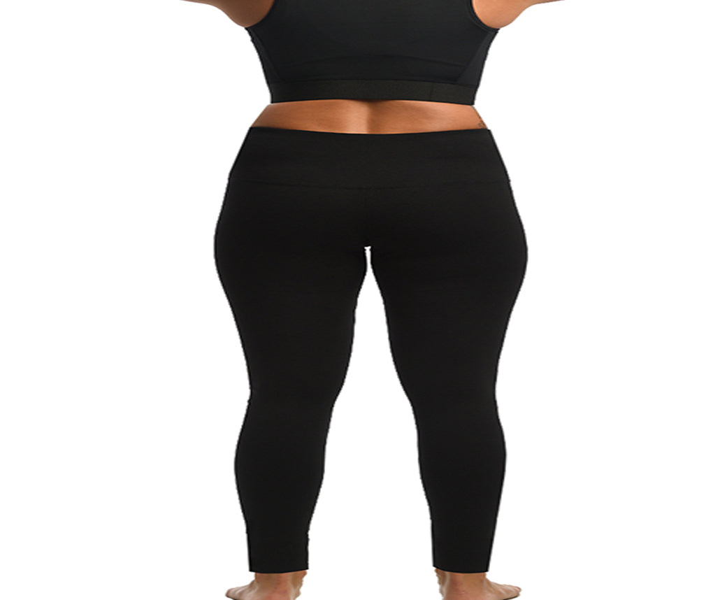 InstantFigure Curvy Hi-Waist Stretch Leggings-No Side Seams - 168PL028C by InstantFigure INC