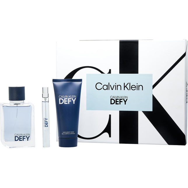 CALVIN KLEIN DEFY by Calvin Klein - EDT SPRAY 3.4 OZ & SHOWER GEL 3.4 OZ & EDT SPRAY 0.33 OZ MINI - Men