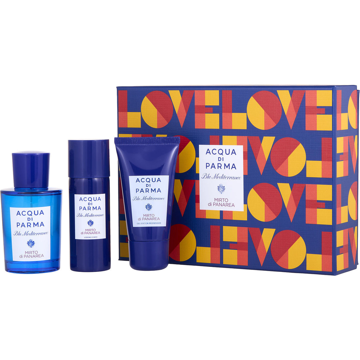 ACQUA DI PARMA BLUE MEDITERRANEO MIRTO DI PANAREA by Acqua di Parma - EDT SPRAY 2.5 OZ & BODY LOTION 1.7 OZ & SHOWER GEL 1.4 OZ - Unisex