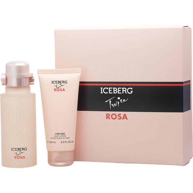 ICEBERG TWICE ROSA by Iceberg - EDT SPRAY 4.2 OZ & BODY LOTION 3.4 OZ - Men