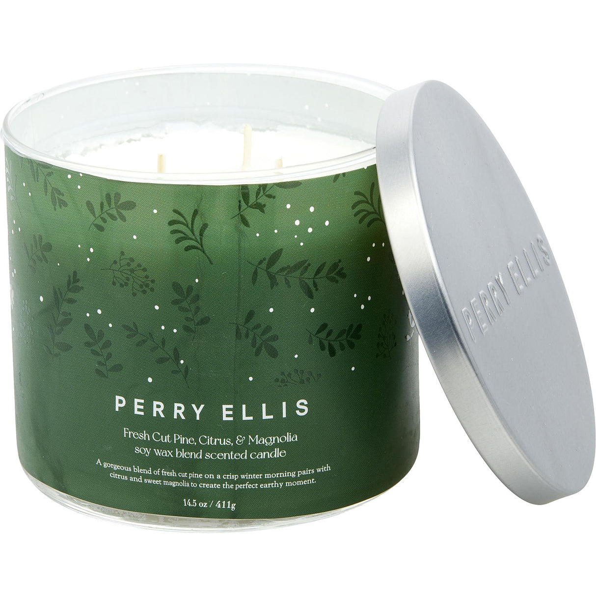 PERRY ELLIS FRESH CUT PINE, CITRUS & MAGNOLIA by Perry Ellis - CANDLE 14.5 OZ - Unisex