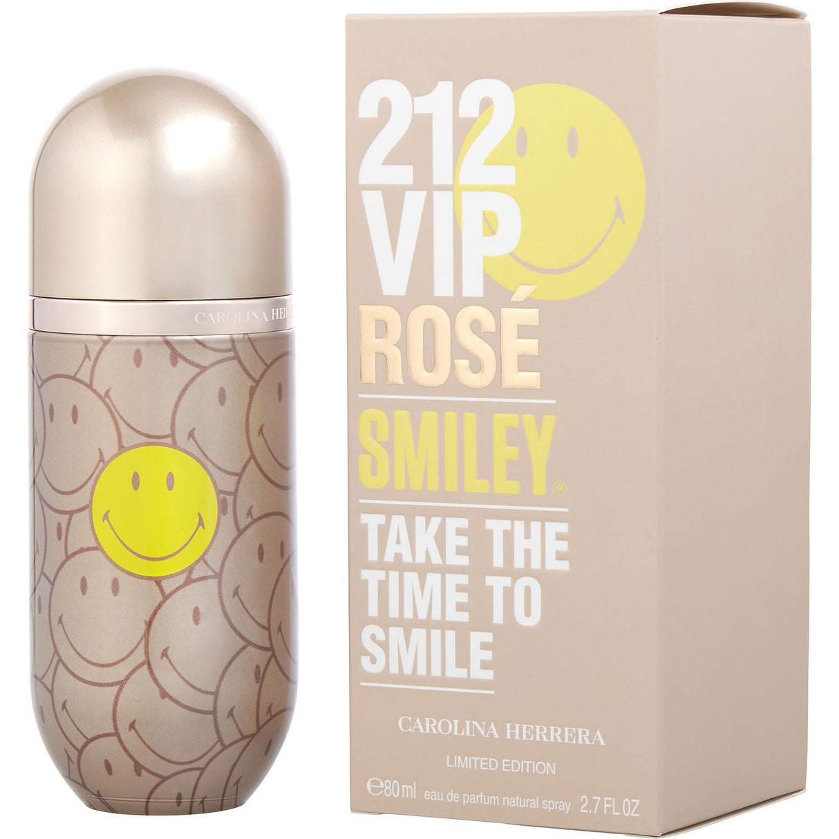 212 VIP ROSE SMILEY by Carolina Herrera - EAU DE PARFUM SPRAY 2.7 OZ (LIMITED EDITION) - Women