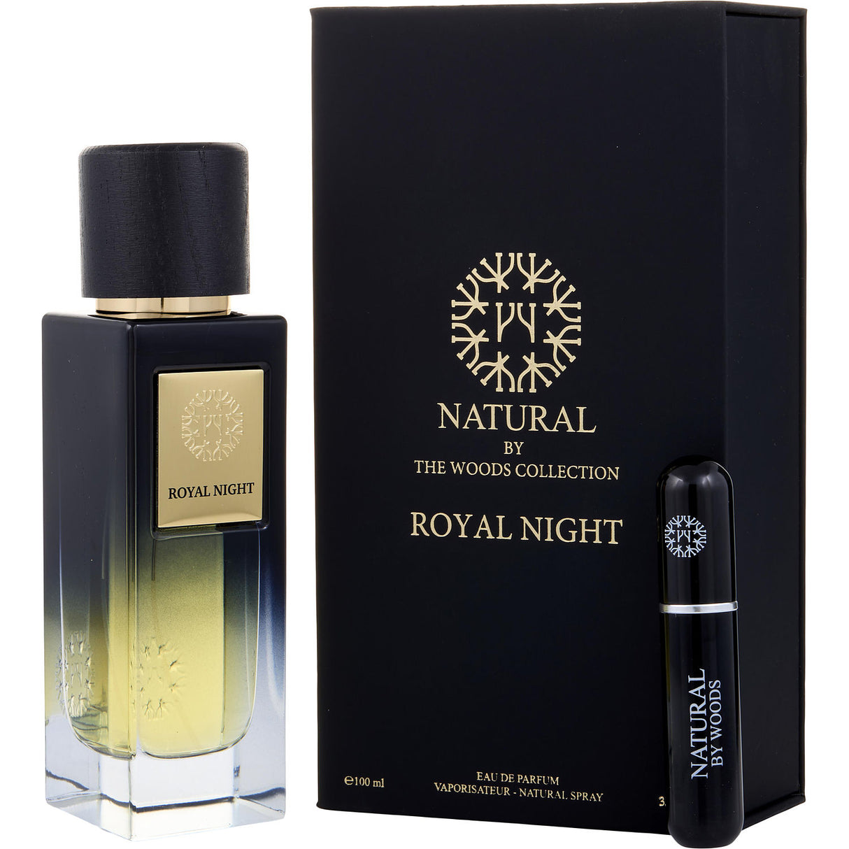 THE WOODS COLLECTION ROYAL NIGHT by The Woods Collection - EAU DE PARFUM SPRAY 3.4 OZ (NATURAL COLLECTION) + RECHARGEABLE MINI - Unisex