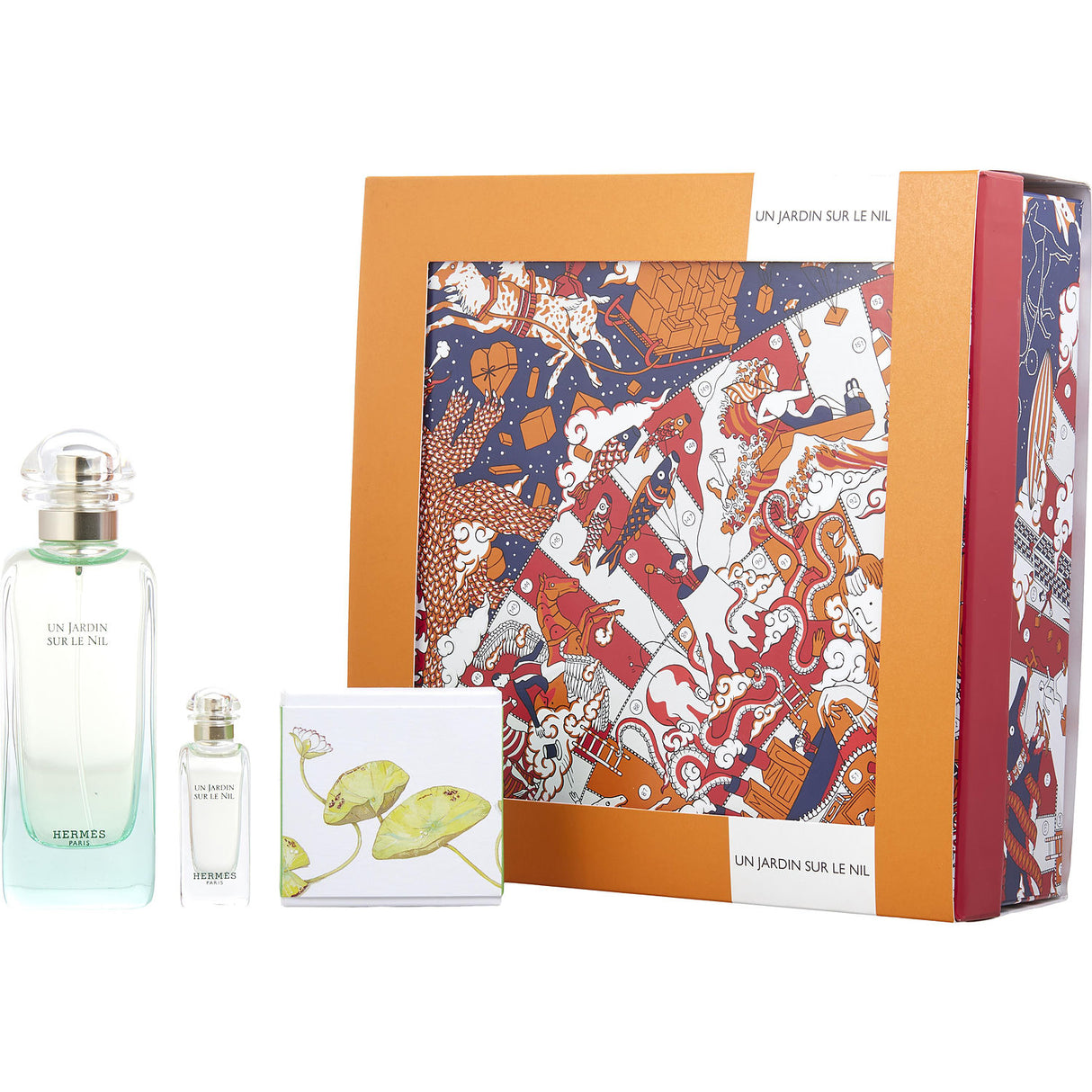 UN JARDIN SUR LE NIL by Hermes - EDT SPRAY 3.3 OZ & SOAP 1.7 OZ & EDT 0.25 OZ MINI - Women