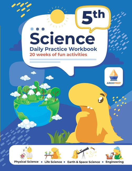 5th Grade Science: Daily Practice Workbook 20 Weeks of Fun Activities (Physical, Life, Earth and Space Science, Engineering Video Explana - Paperback by Books by splitShops