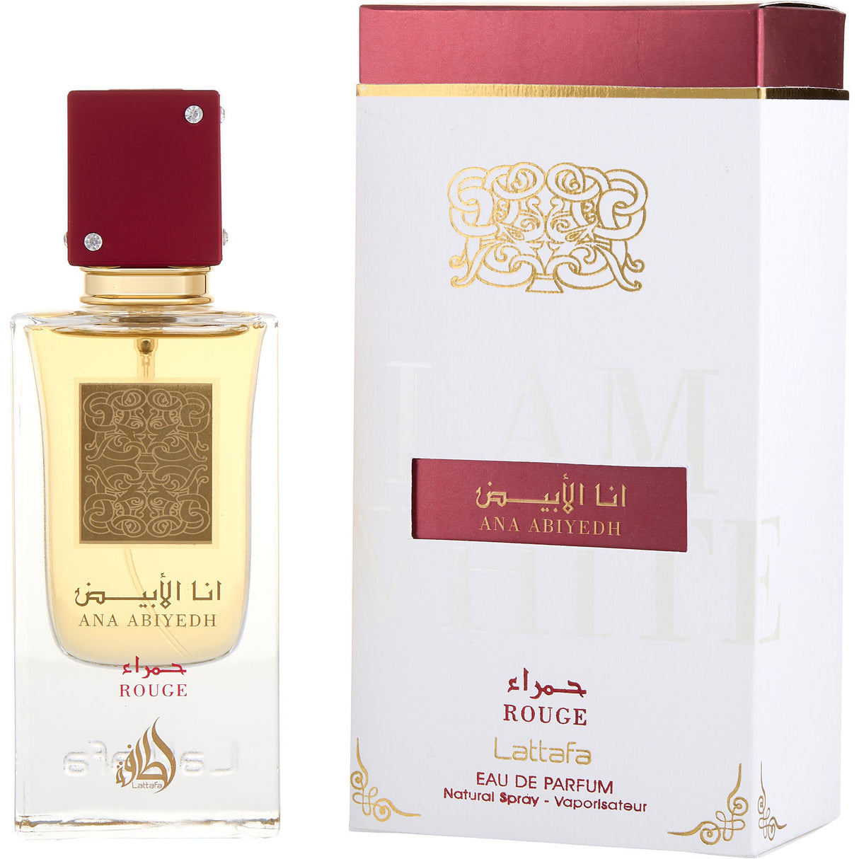 LATTAFA ANA ABIYEDH ROUGE by Lattafa - EAU DE PARFUM SPRAY 2 OZ - Unisex