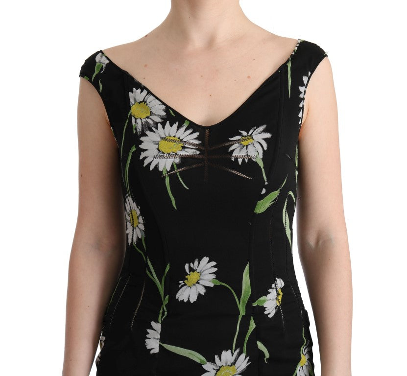 Sunflower Silk Stretch Sheath Dress by Faz