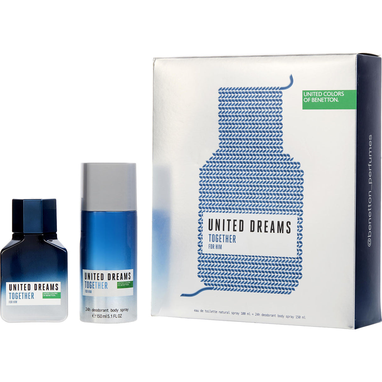 BENETTON UNITED DREAMS TOGETHER by Benetton - EDT SPRAY 3.3 OZ & DEODORANT SPRAY 5 OZ - Women