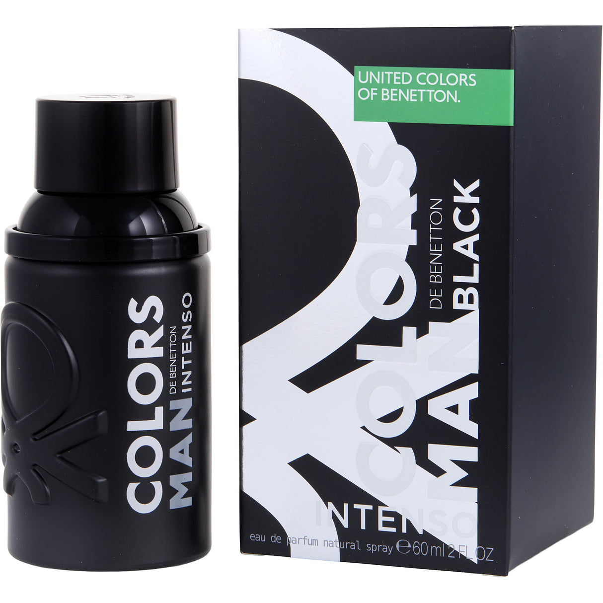 COLORS DE BENETTON BLACK INTENSO by Benetton - EAU DE PARFUM SPRAY 2 OZ - Men