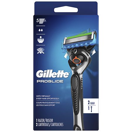 Gillette ProGlide Men s Razor Handle  2 Blade Refills  MultiColor by Steals