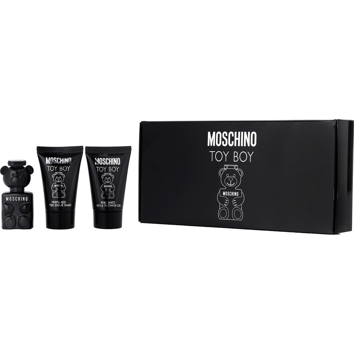 MOSCHINO TOY BOY by Moschino - EAU DE PARFUM 0.17 OZ & AFTERSHAVE BALM 0.8 OZ & BATH AND SHOWER GEL 0.8 OZ - Men