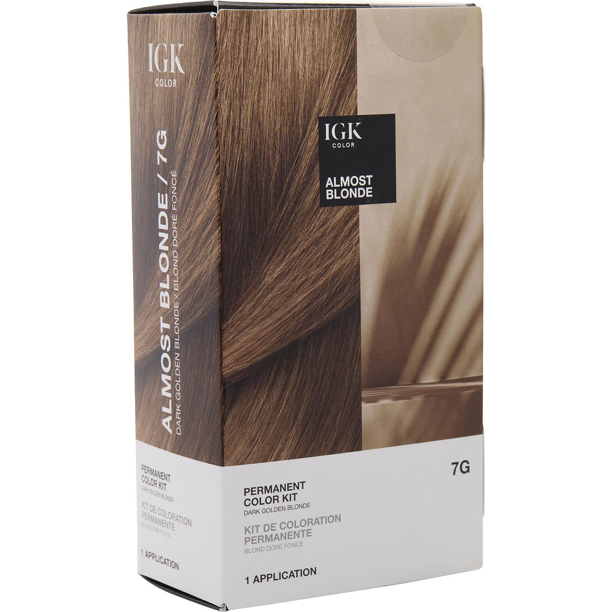 IGK by IGK - PERMANENT COLOR KIT - 7G ALMOST BLONDE (GOLDEN BLONDE) - Unisex