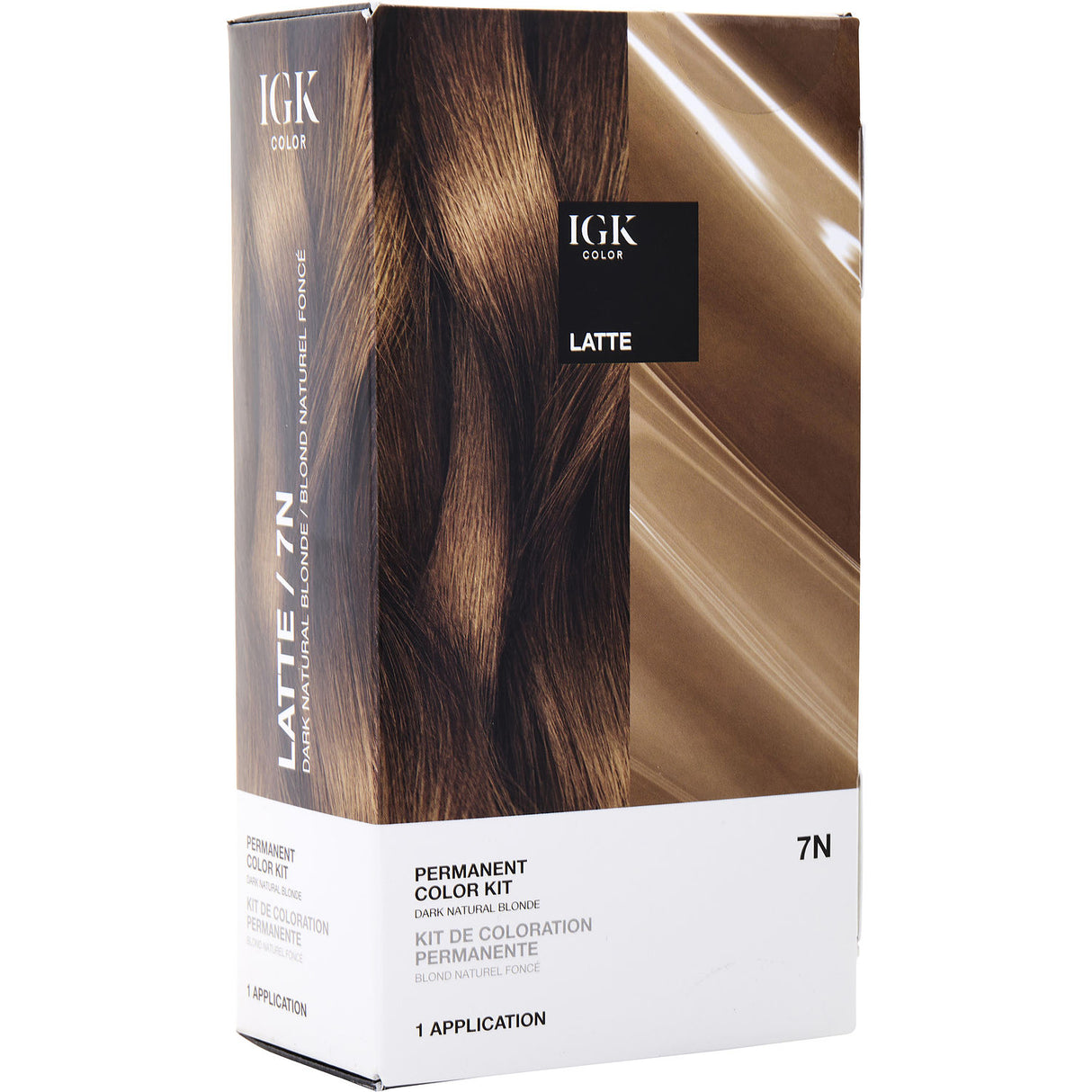 IGK by IGK - PERMANENT COLOR KIT - 7N LATTE (NATURAL BLONDE) - Unisex