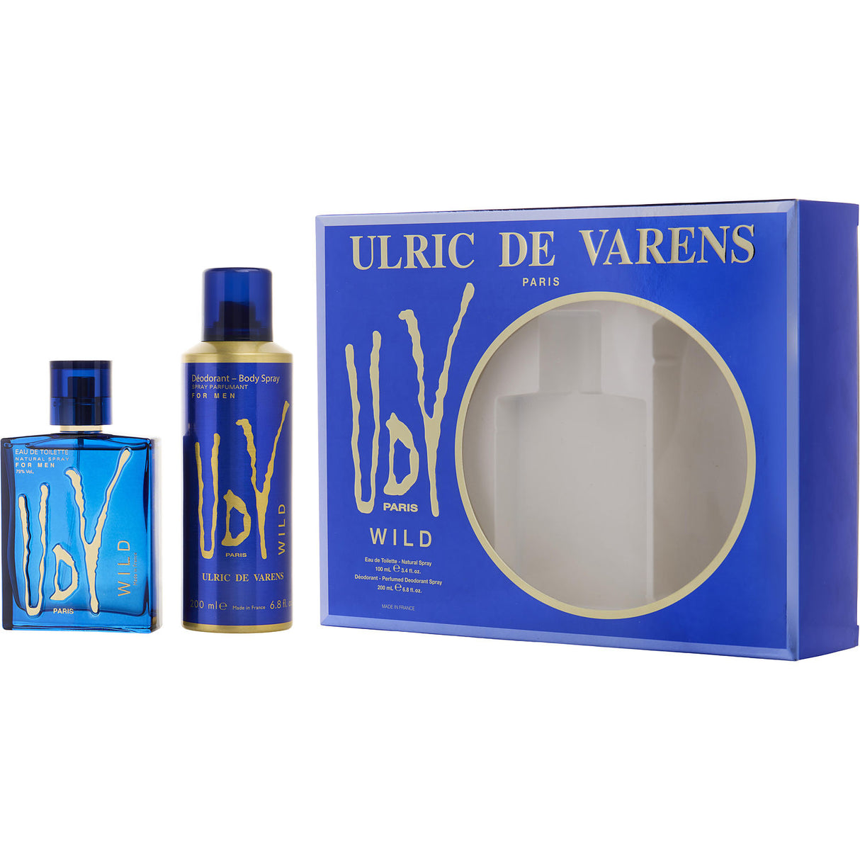 ULRIC DE VARENS WILD by Ulric de Varens - EDT SPRAY 3.4 OZ & DEODORANT SPRAY 6.8 OZ - Men