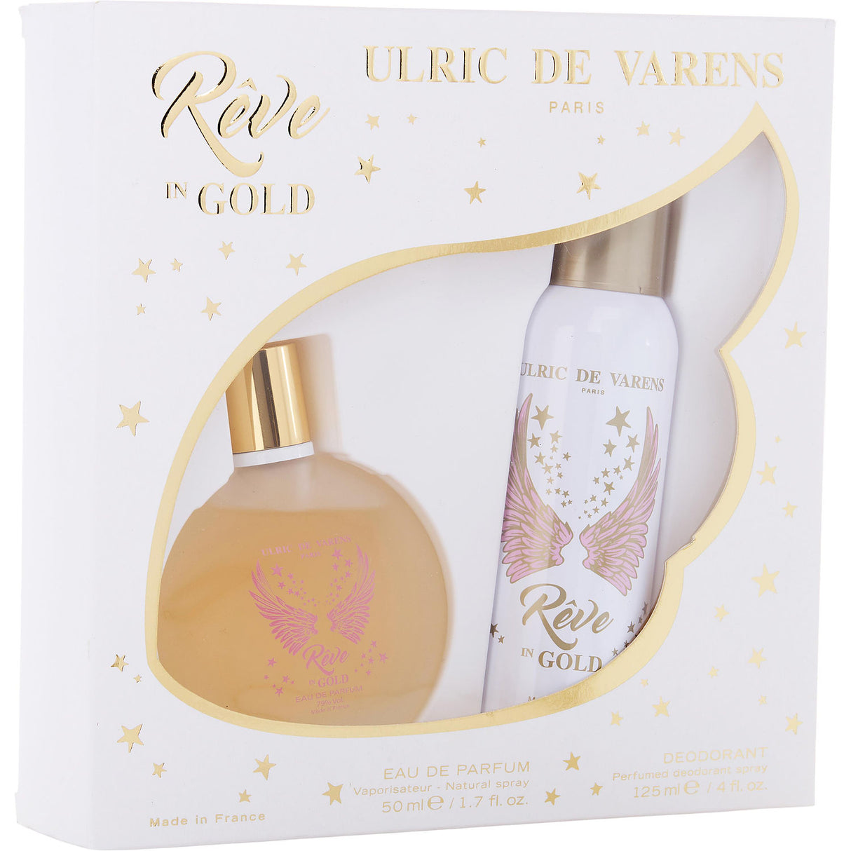 REVE IN GOLD by Ulric de Varens - EAU DE PARFUM SPRAY 1.7 OZ & DEODORANT SPRAY 4.2 OZ - Women